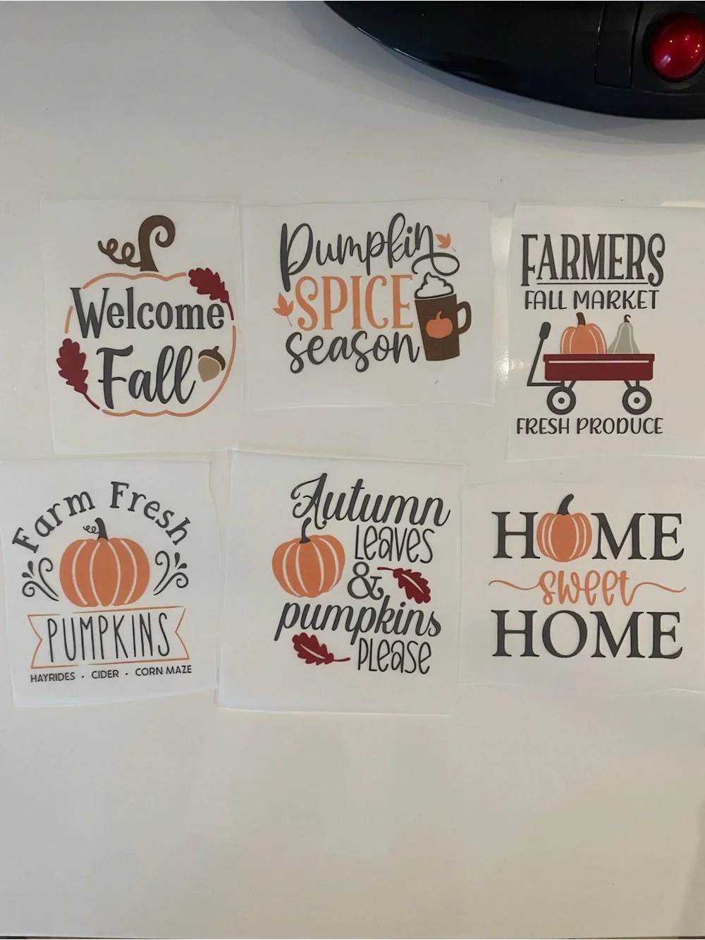12pc Autumn-Themed DIY Iron-Ons